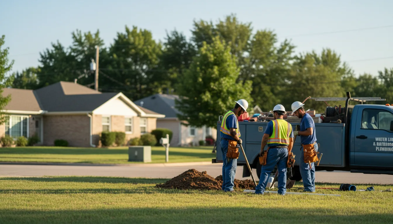 Residential water line and bathroom plumbing service in Waterloo, NE